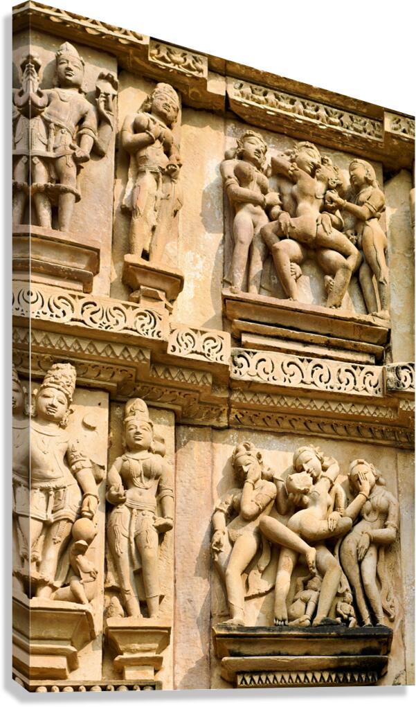 Temples of Khajuraho show ancient carvings of human forms