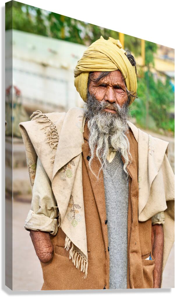 Portrait of a man in Orchha Madhya Pradesh India at a local sp
