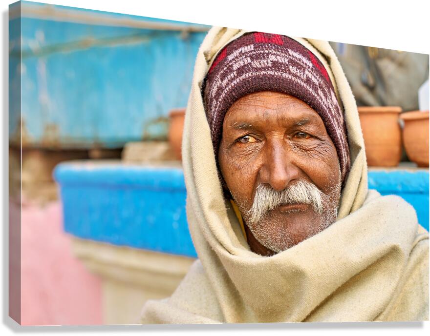 Portrait of an old man in Varanasi Uttar Pradesh India