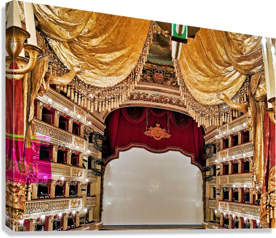 Elegant interior of Real Teatro di San Carlo in Naples