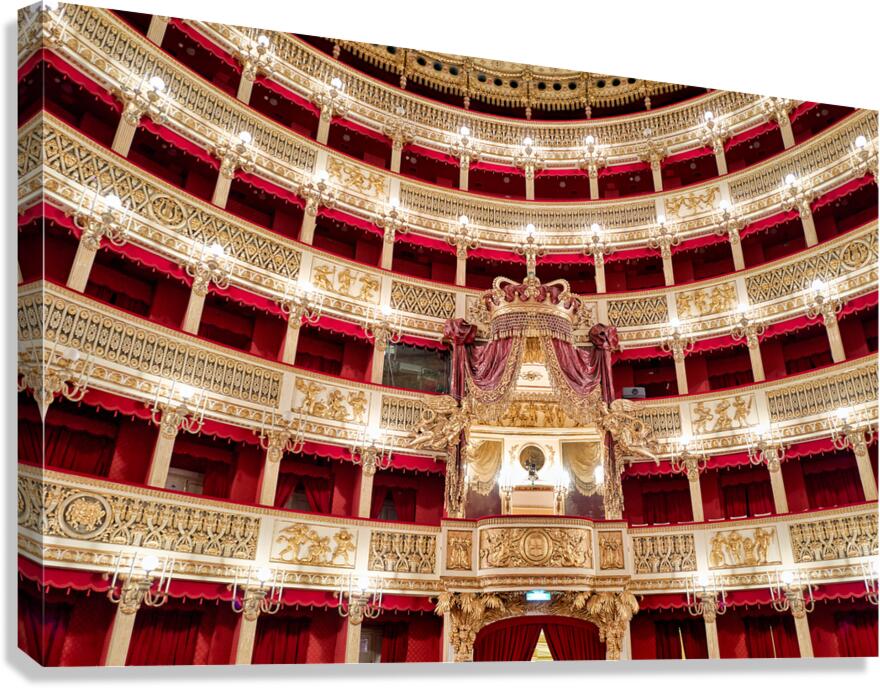 Royal Theatre of Saint Charles interior view in Naples Campania