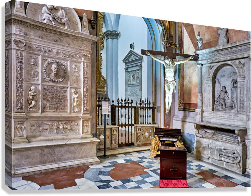 Beautiful interior view of San Domenico Maggiore church in Naple