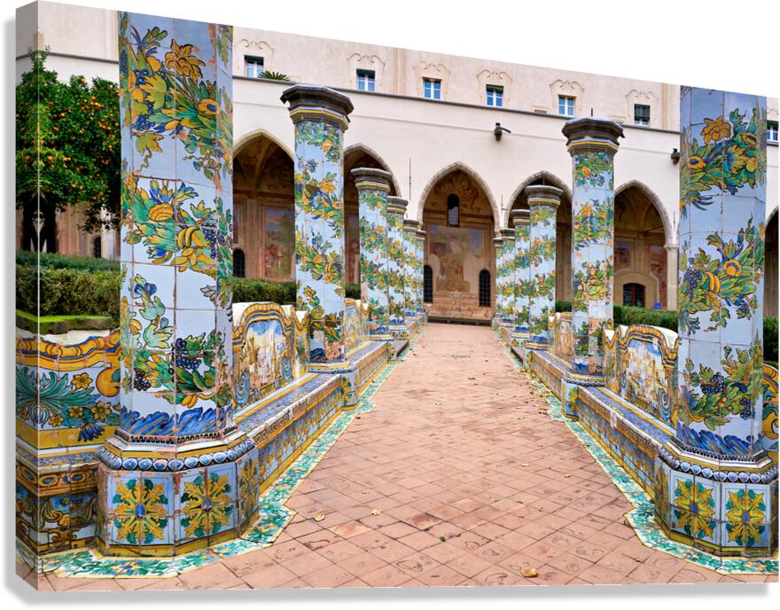 Cloister of the clarisses in santa chiara basilica in naples it
