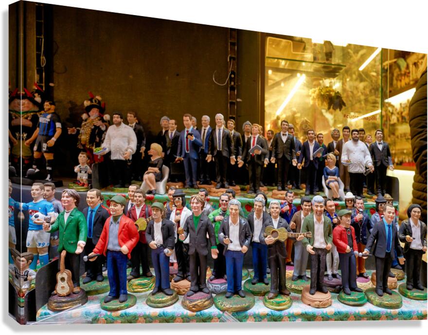 Statues showing figures in artisan workshop in Naples Campania I