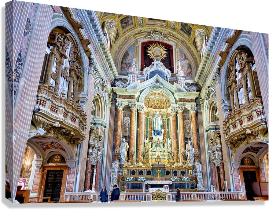 Visit to Gesu Nuovo church in Naples shows detailed baroque desi
