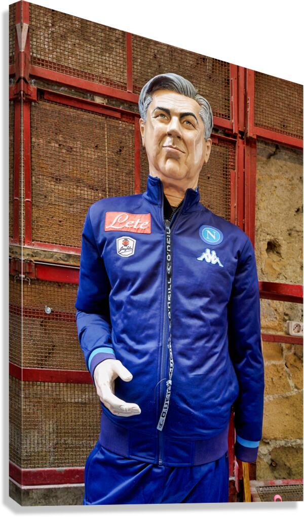 Statues of Christmas Nativity scene in Naples artisan workshop