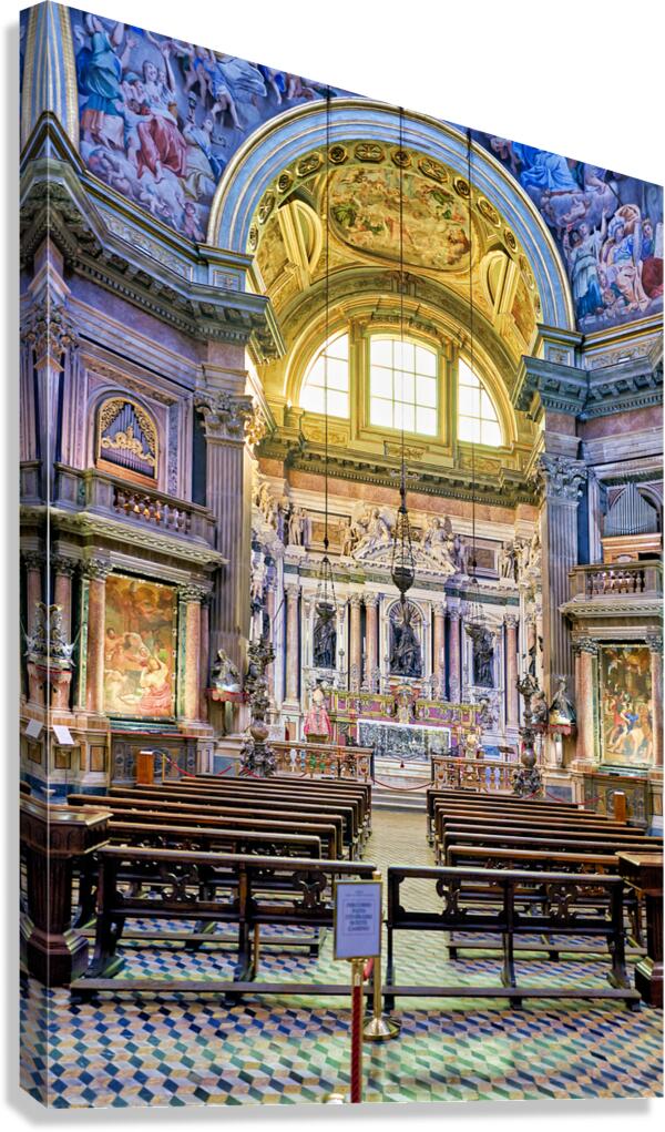 View of the interior of Naples Cathedral in Campania Italy
