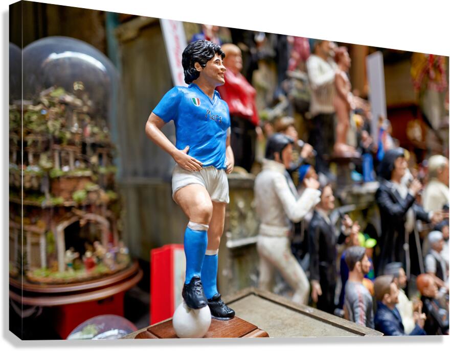 Statues of christmas nativity scene in naples campania italy