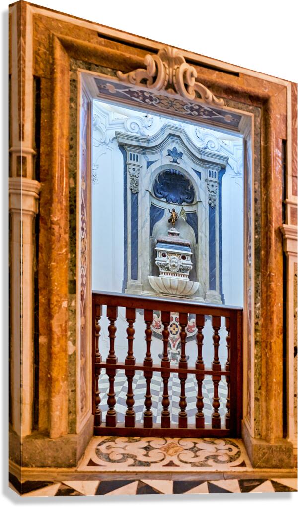 View of altar from balcony in Certosa di San Martino in Naples