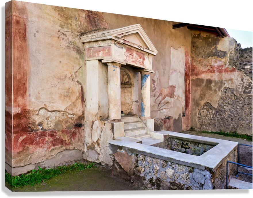 Exploring the ancient water structure in Pompeii Naples Italy