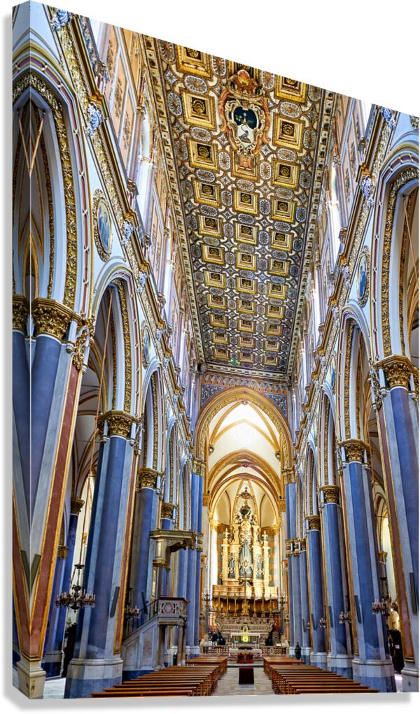 Gothic church interior of San Domenico Maggiore in Naples Campan