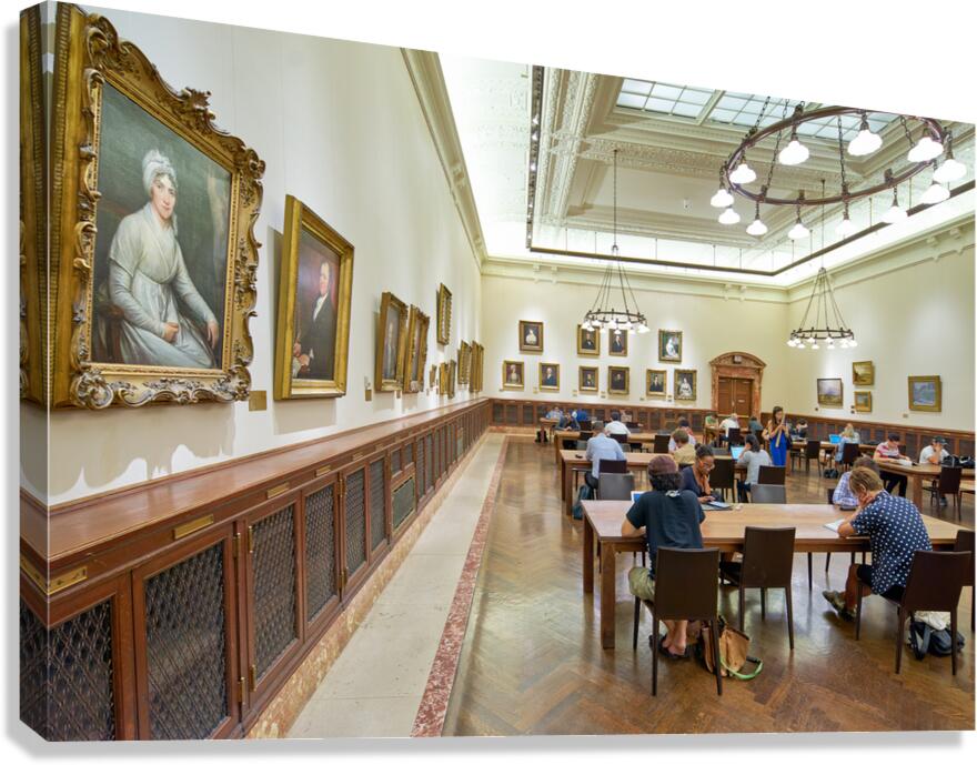People read and study in the reading room of New York Public Lib