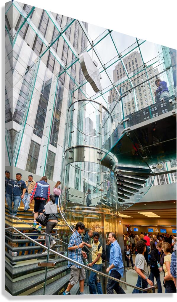 Entrance of apple store on 5th avenue in manhattan new york