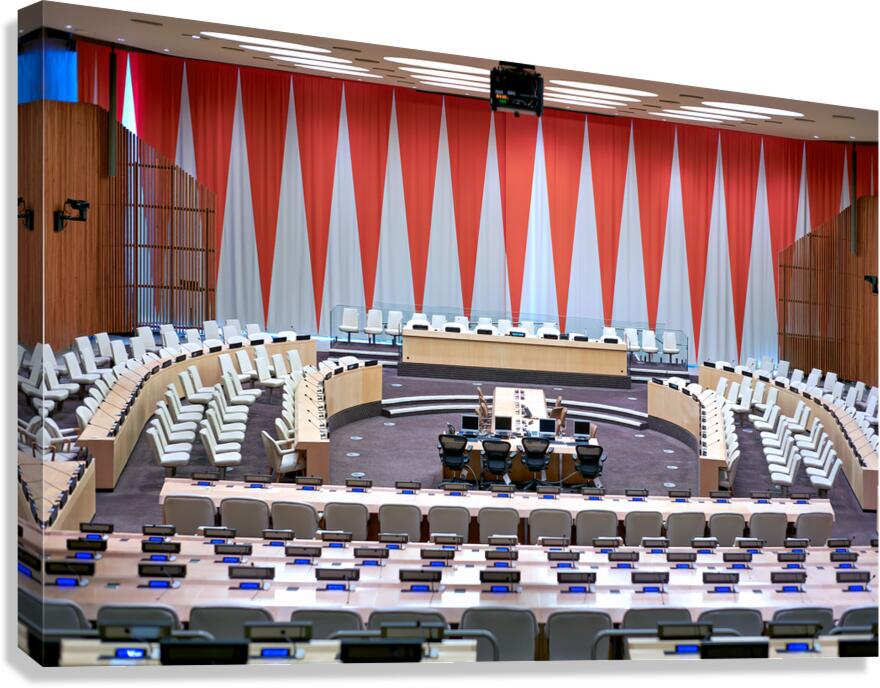Meeting space in headquarters of United Nations in New York City