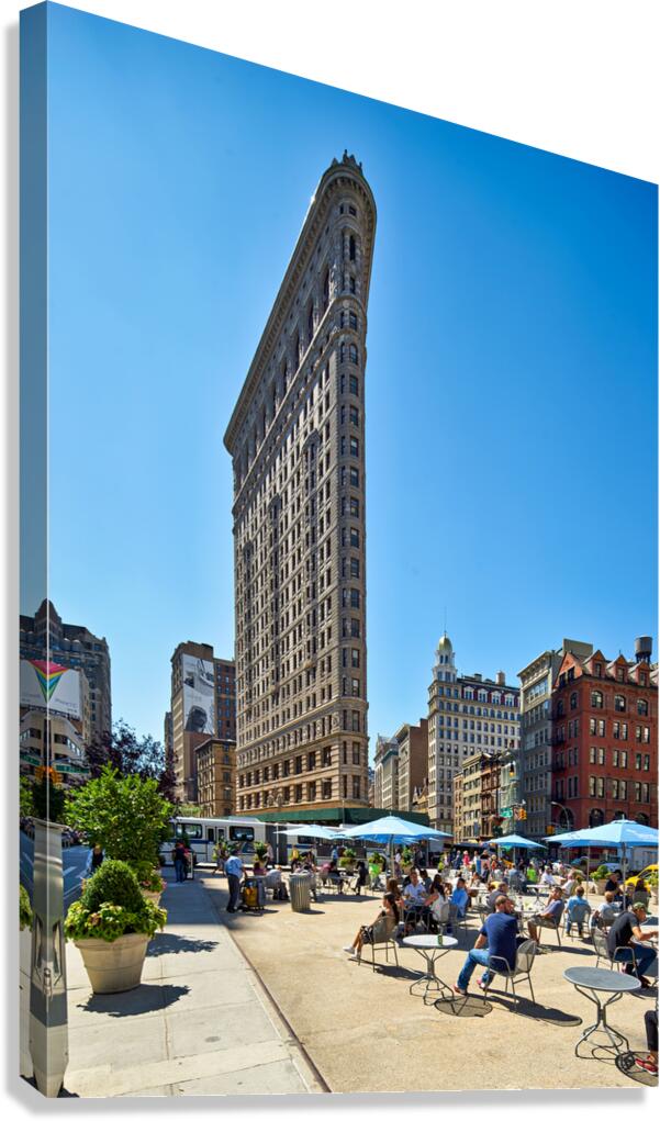 Exploring the Flatiron Building in Manhattan on a sunny day