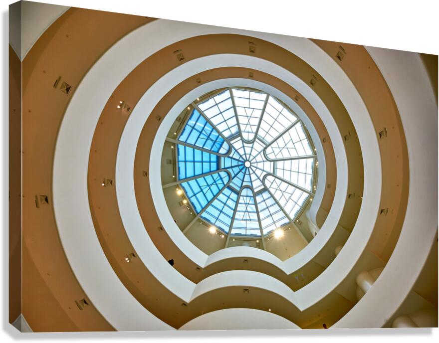 View from inside Solomon R. Guggenheim Museum in Manhattan New Y