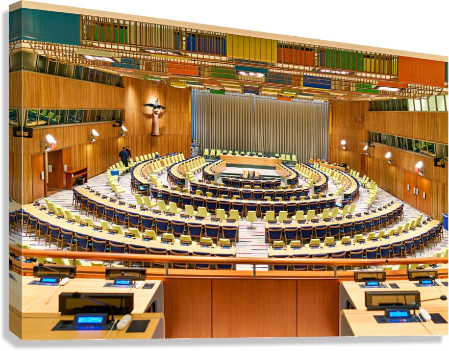 Meeting space in UN Trusteeship Council chamber