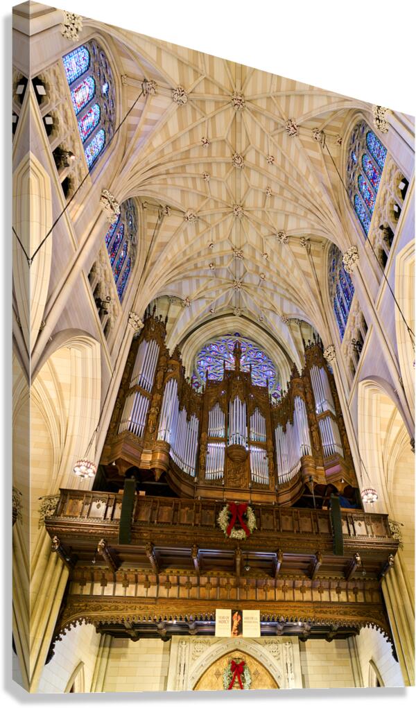St. Patricks Cathedral organ display in Manhattan New York