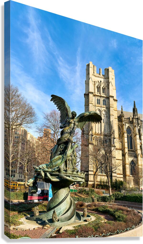 Sculpture in front of Cathedral of St. John the Divine in Manhat