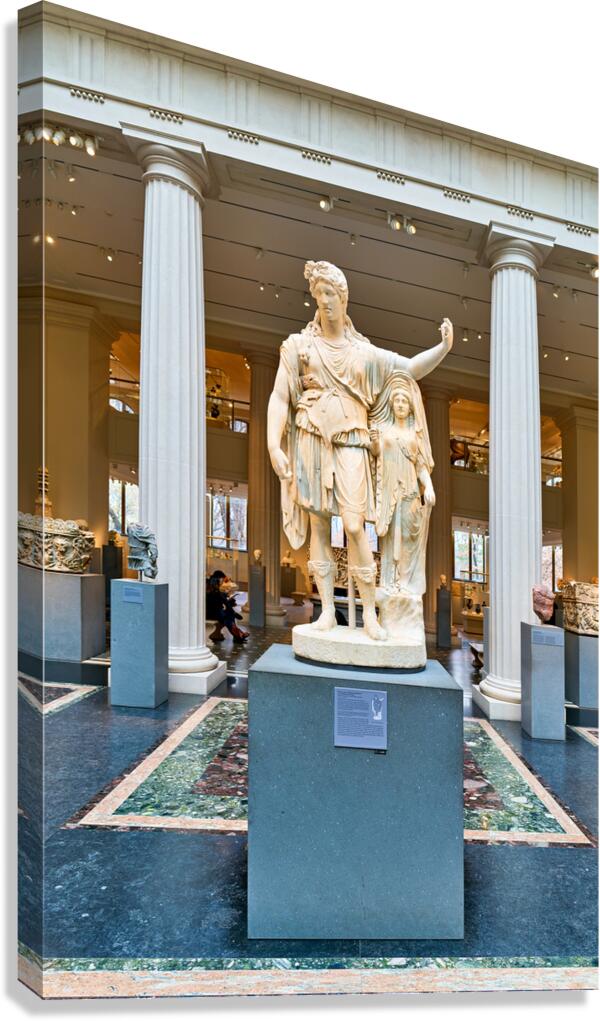 Marble statue of Dionysus in Met Museum Greek and Roman Gallerie
