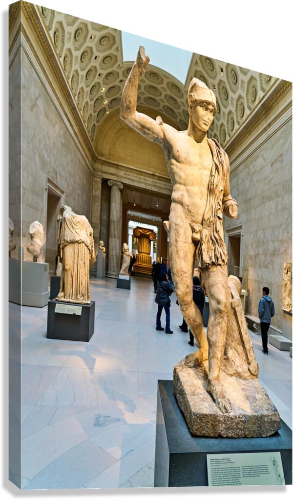Wounded warrior statue in Greek and Roman art gallery in Manhatt