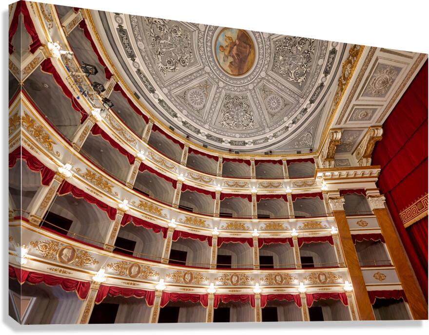 Interior view of Teatro Tina di Lorenzo in Noto Sicily Italy