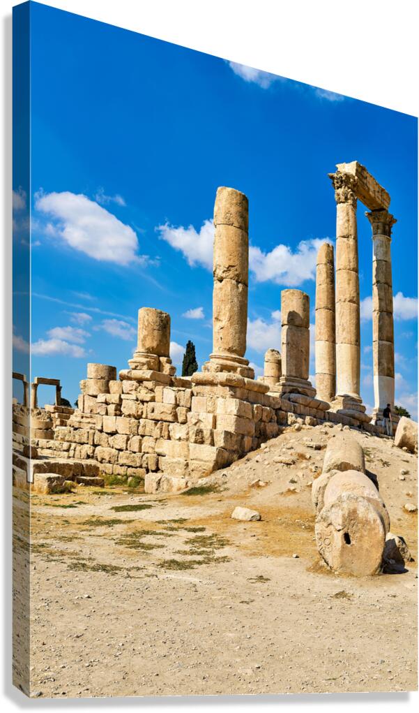 Exploring the ancient ruins at Citadel in Amman Jordan