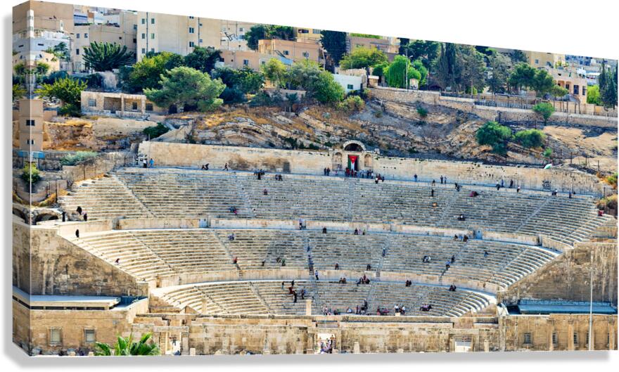 Visiting the Roman Theater in Amman Jordan during daytime