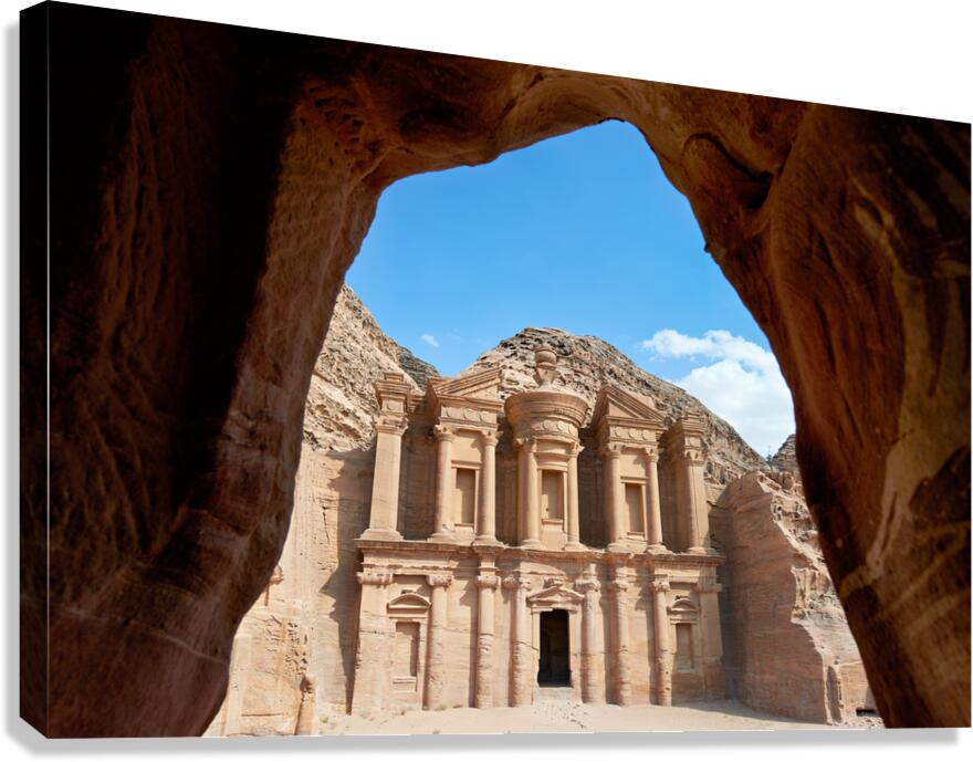 Exploring Ad Deir at Petra archaeological site in Jordan