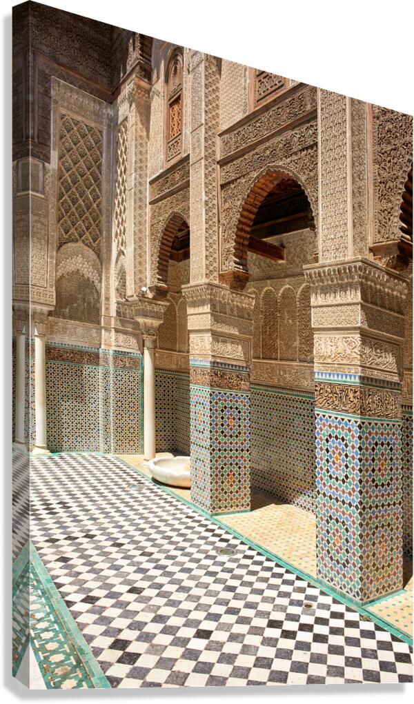 Explore Al Attarine Madrasa in Fez Morocco with intricate design