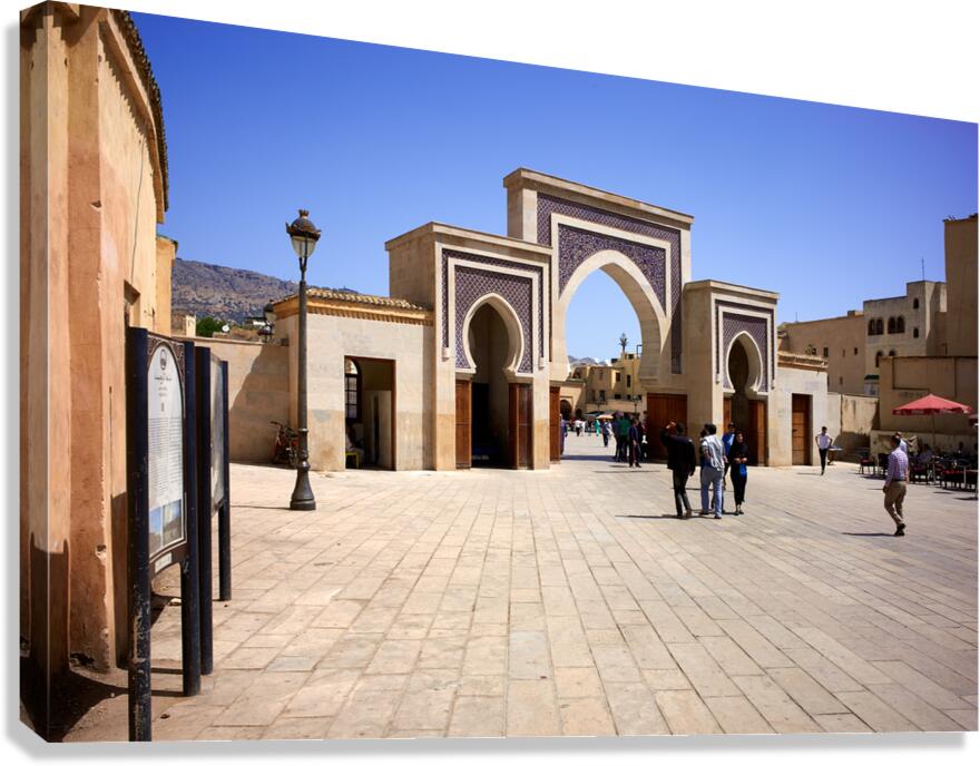 Exploring Bab Rcif in Fez Medina during a sunny day