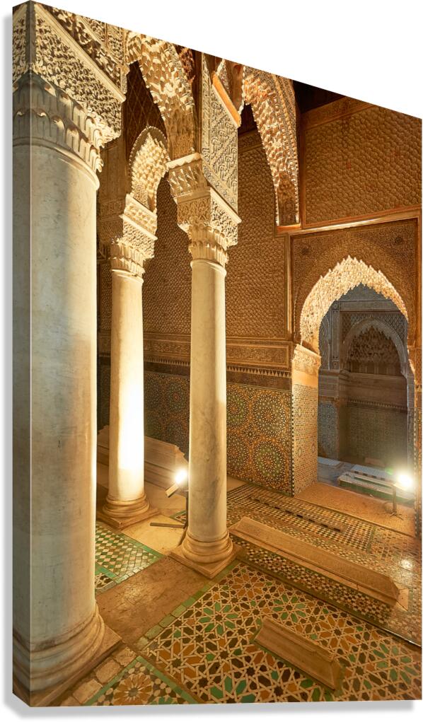 Exploring Saadian tombs in Marrakesh Morocco at royal necropolis