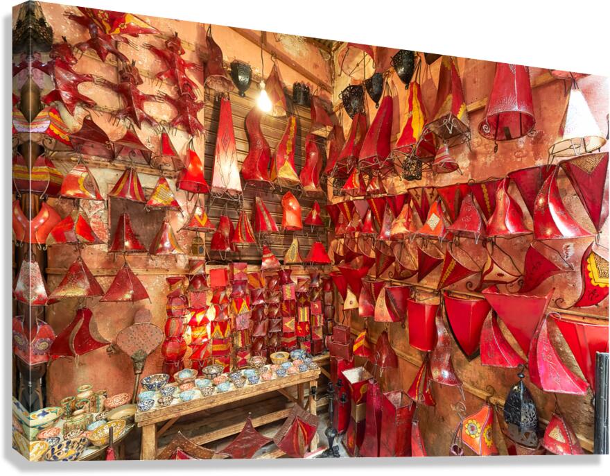 Chandeliers for sale in a shop in Marrakesh Morocco