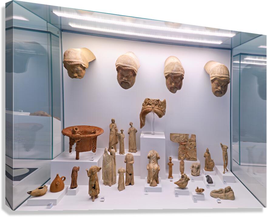 Artifacts displayed in the National Museum of Magna Grecia in Ca
