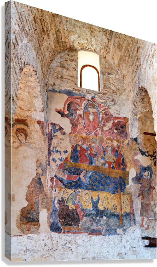 Frescoes inside the Cattolica di Stilo in Calabria Italy
