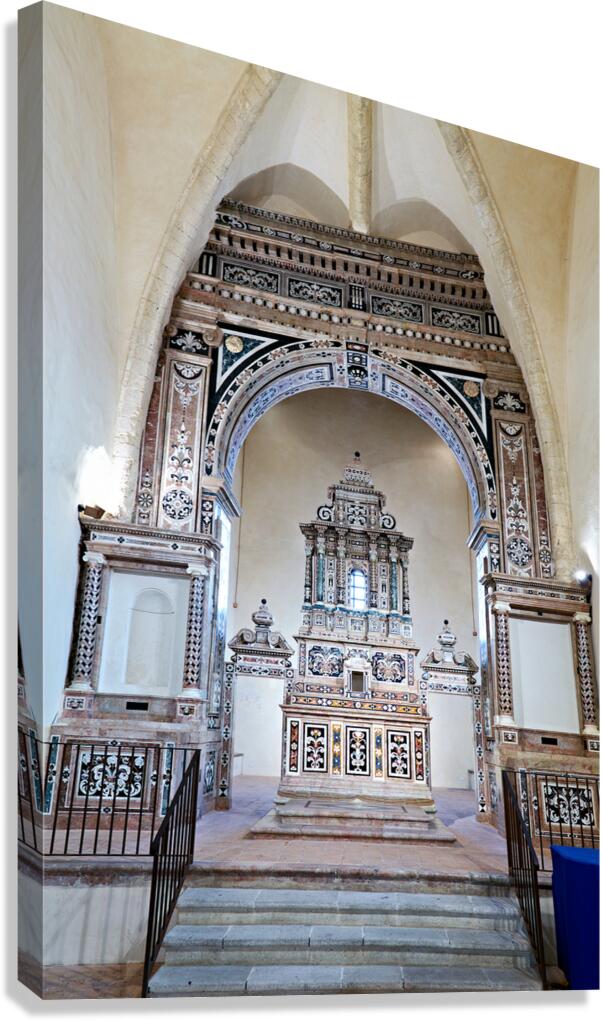 Interior of Saint Francis of Assisi church in Gerace Calabria