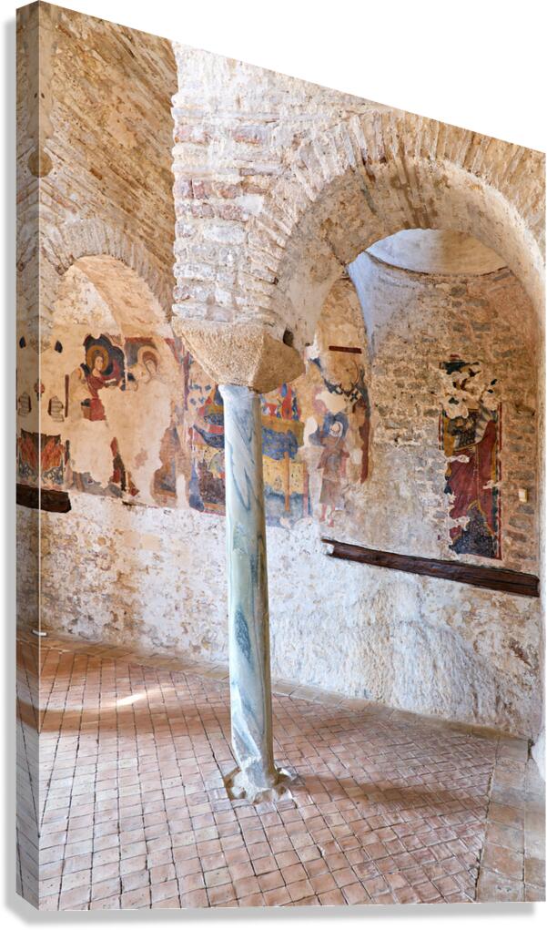 Frescoes in the interior of Cattolica di Stilo church in Calabri