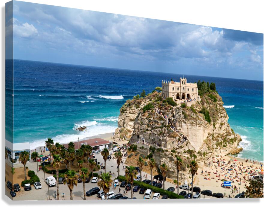View of Santa Maria dellIsola Monastery in Tropea Calabria Ital