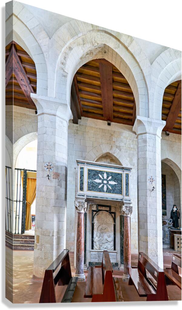 Interior view of the Norman cathedral in Tropea Calabria Italy