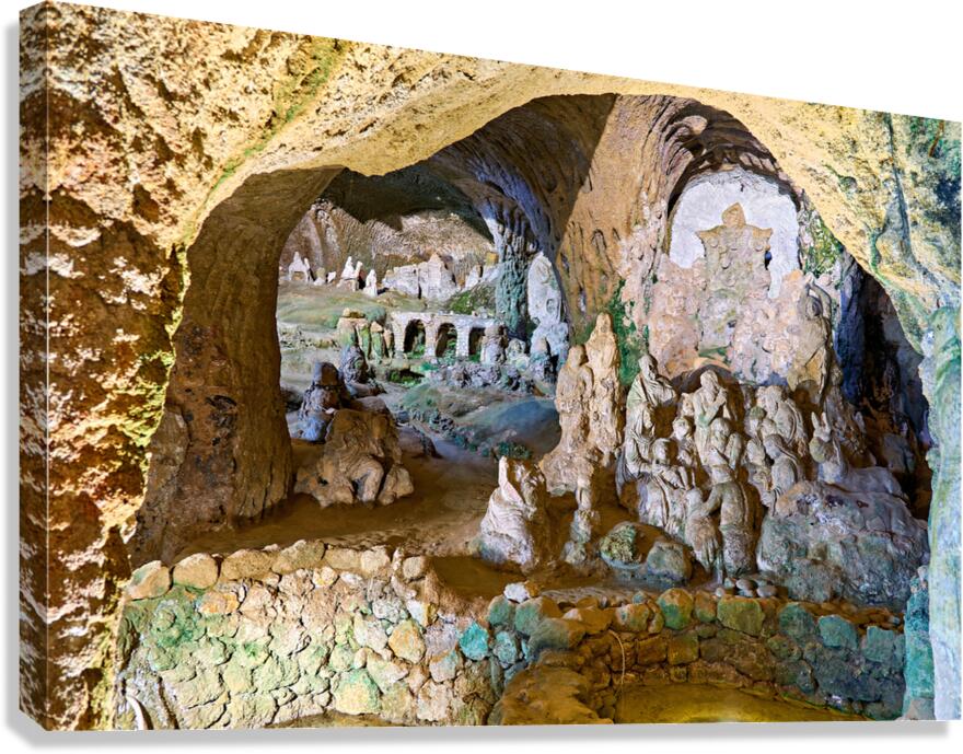 Exploring the cave church of Piedigrotta in Pizzo Calabro Italy