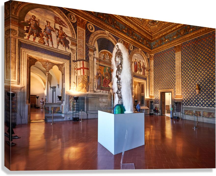 Visitors explore a museum in Palazzo Vecchio Florence