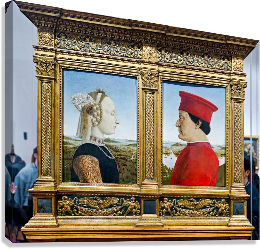 Federico da Montefeltro and Battista Sforza facing each other