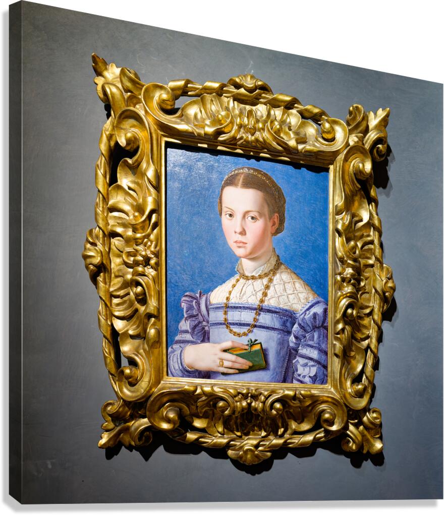 Portrait of a girl with a book in Uffizi Gallery Florence