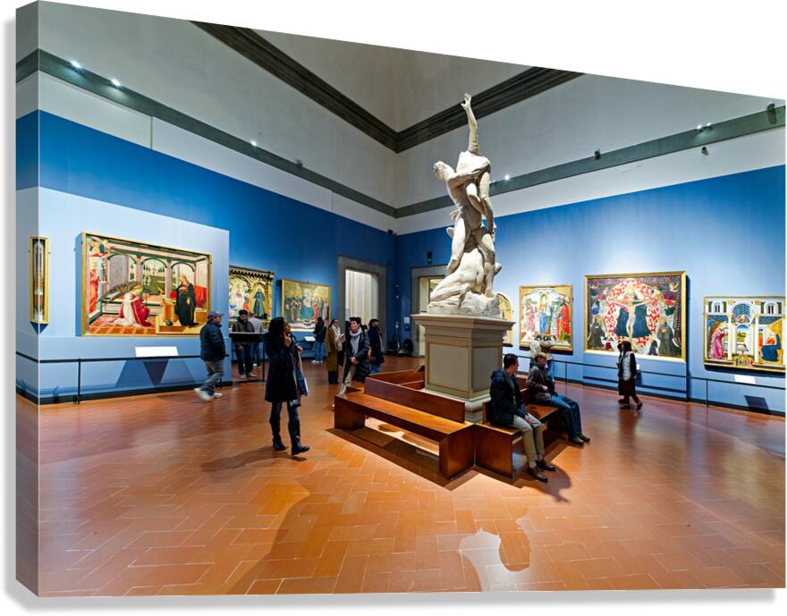 Rape of the Sabins sculpture by Giambologna in Florence gallery