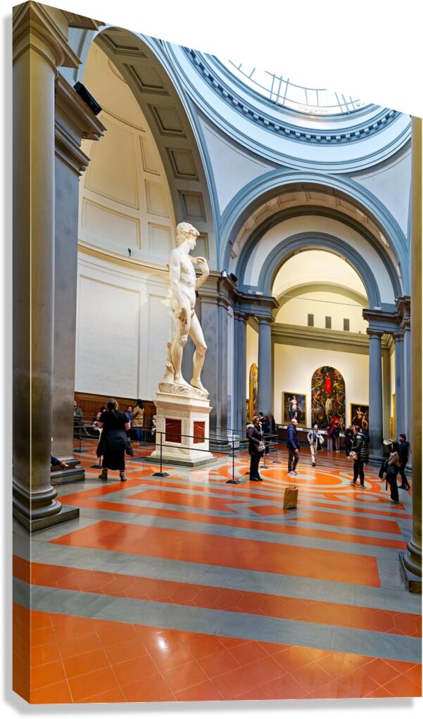 Michelangelos david in the gallery of the academy of florence