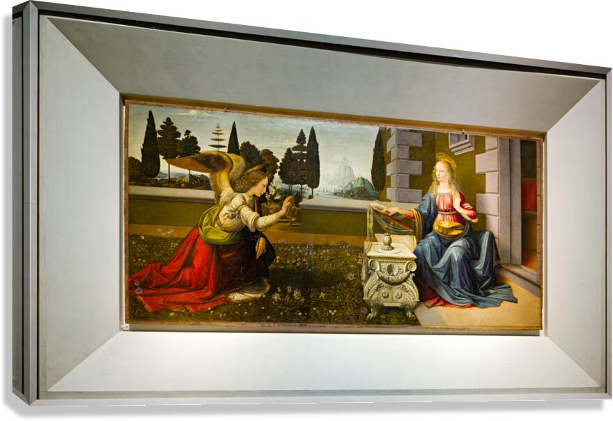 Leonardo da Vincis Annunciation at Uffizi Gallery in Florence