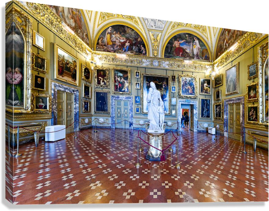 Visit of the palatine gallery in palazzo pitti in florence italy