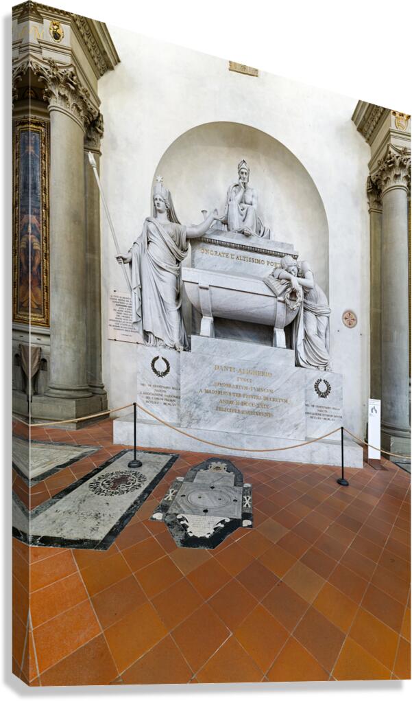 Dante Alighieri tomb in Basilica di Santa Croce in Florence Ital