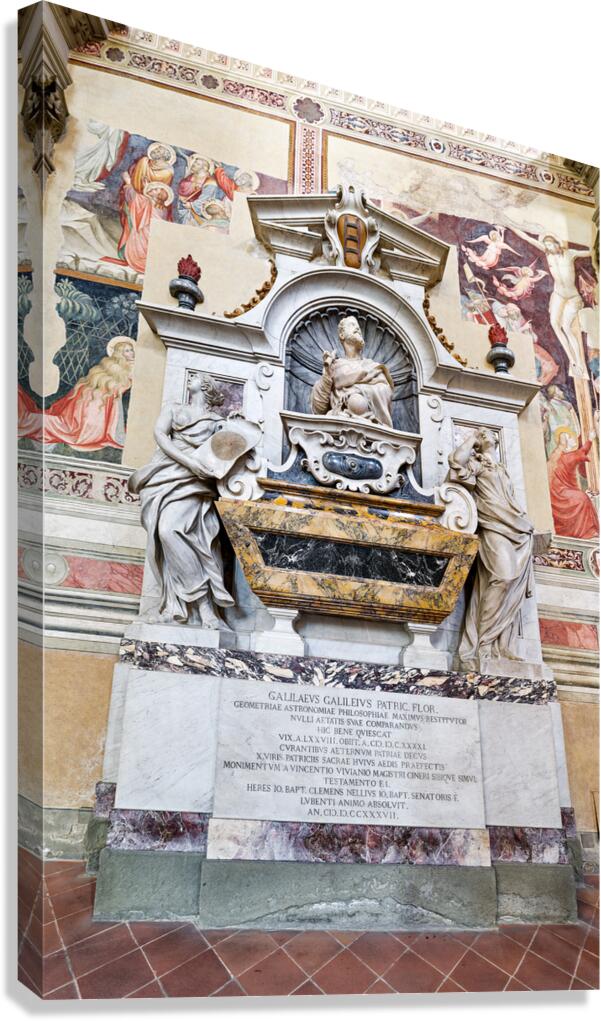 Galileo tomb at Basilica di Santa Croce in Florence Tuscany