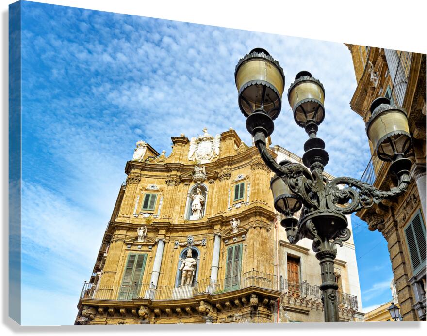 Discovering Quattro Canti in Palermo Sicily on a clear day